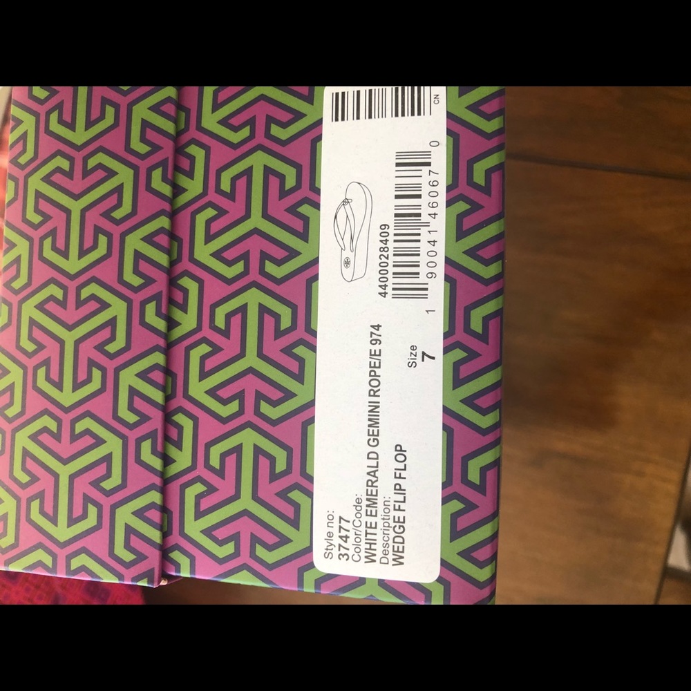 Tory Burch wedge flip flops